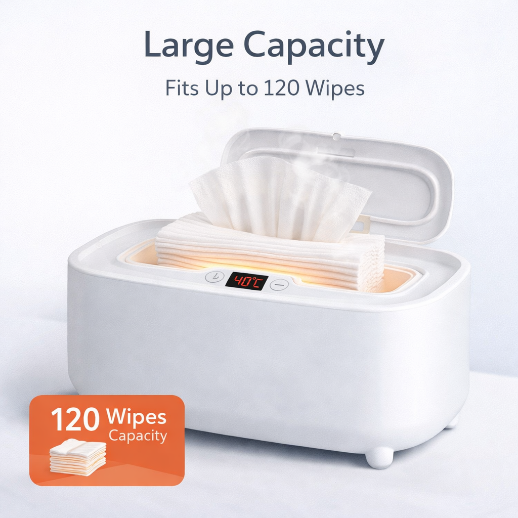 MomiEase Baby Wipes Warmer with Adjustable Temperature & Night Light