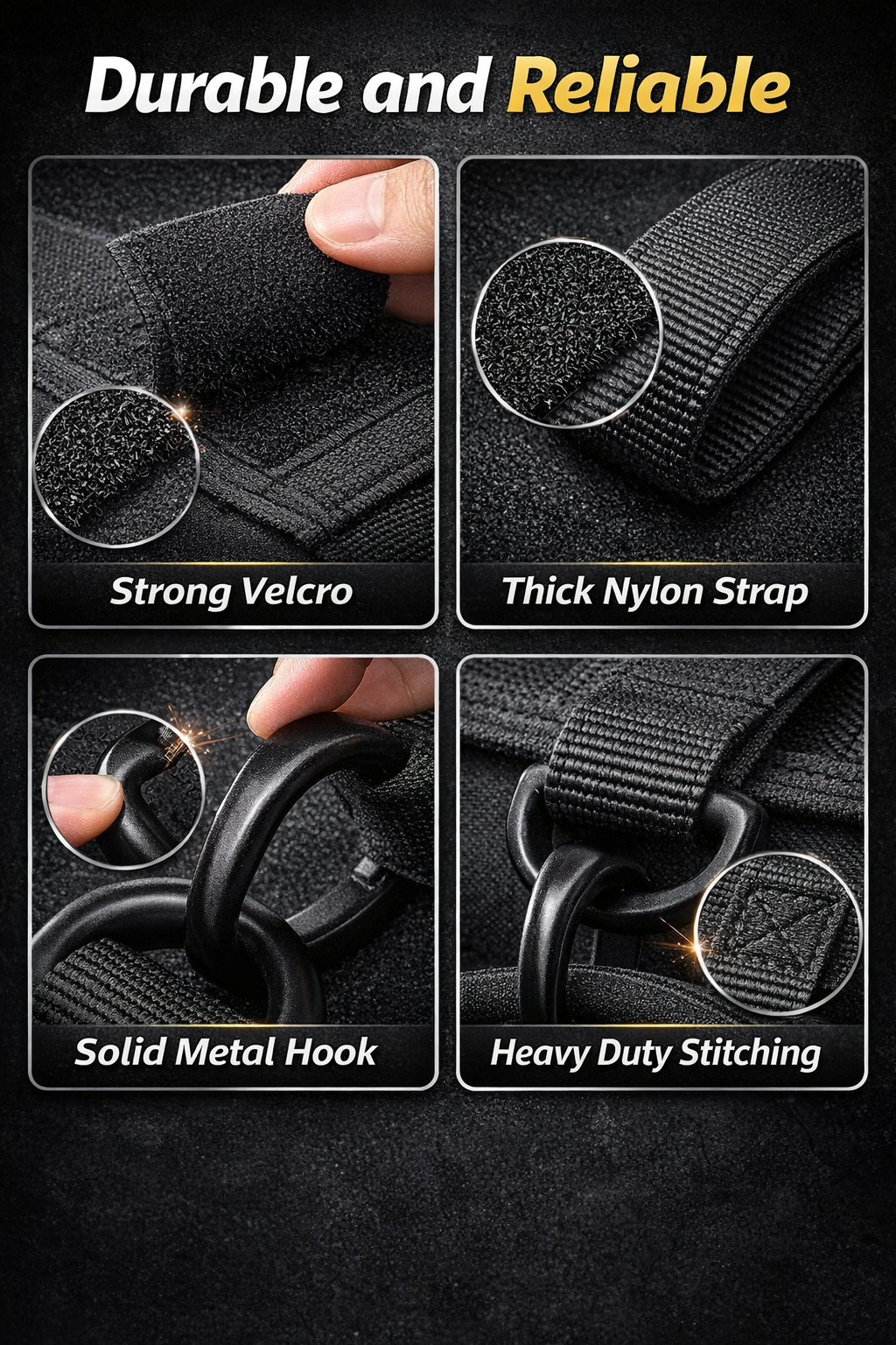 MomiEase Diaper Bag Stroller Hooks - Black