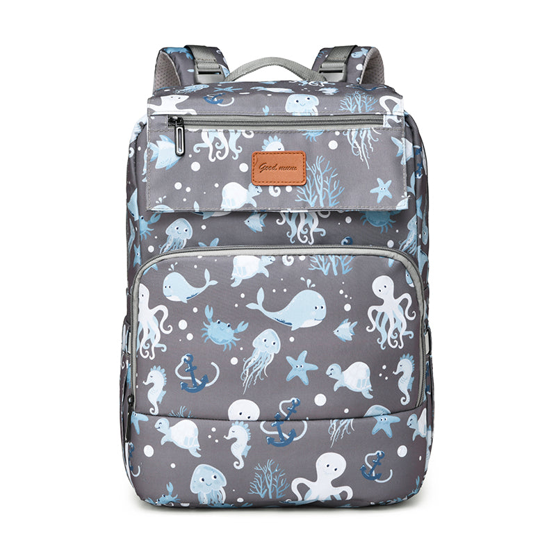 MomiEase 2-in-1 Diaper Bag Backpack with Foldable Baby Bed