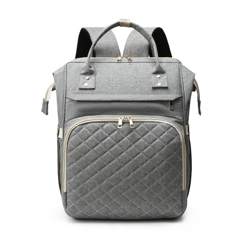 MomiEase All-in-One Diaper Bag Backpack - Gray