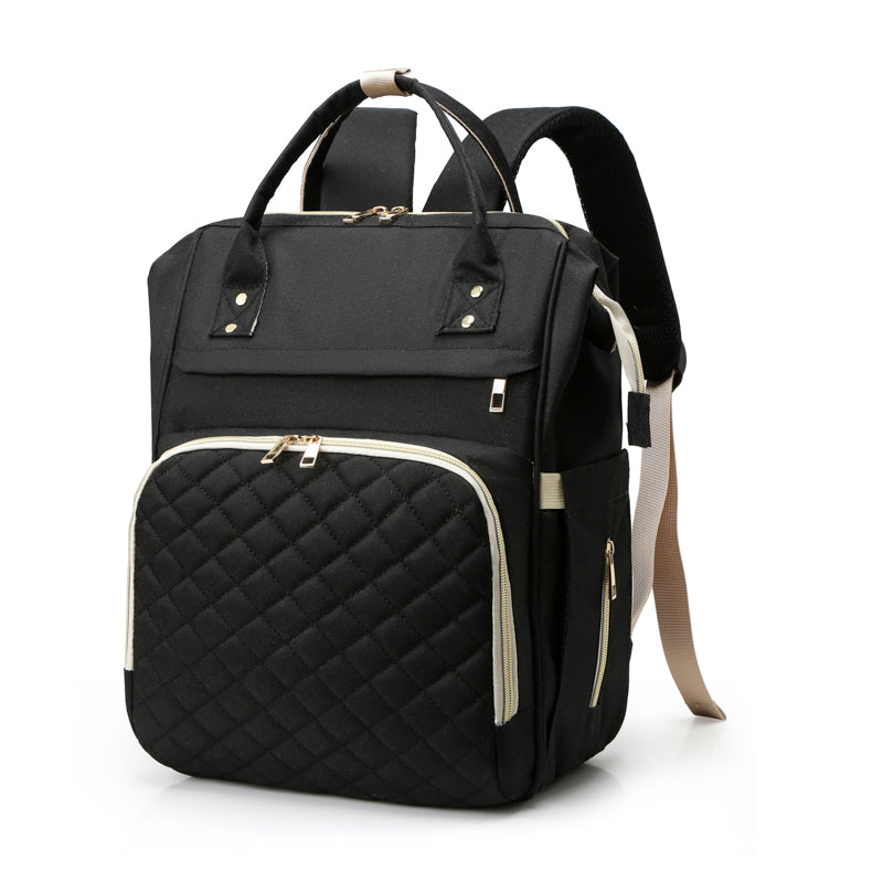 MomiEase Everyday Diaper Bag Backpack - Black